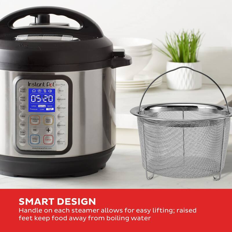 Instant Pot Official Mesh Steamer Basket Set - 8.5" L x 8.7" W x 5.7" H