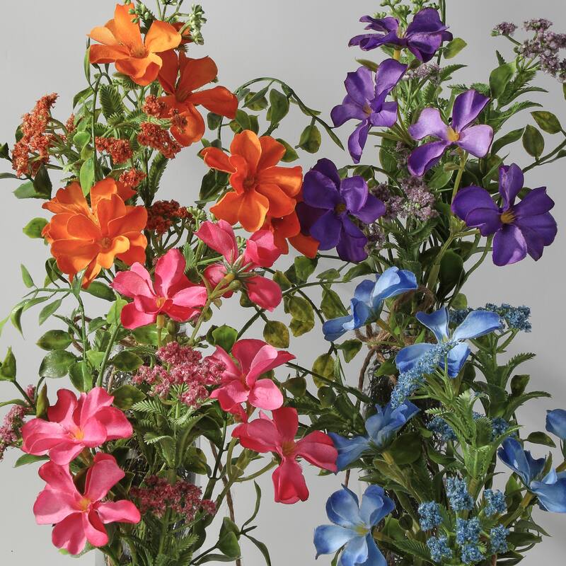 14" Summer Garden Glass Arrangement Set of 4