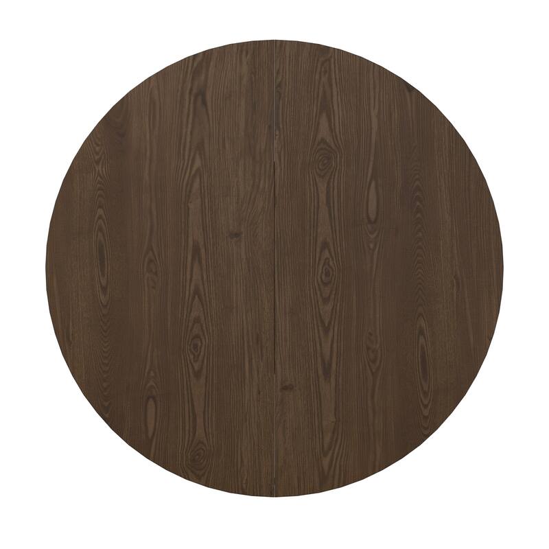Harstad 42"-60" Wood Finish Extendable Round Dining Set by iNSPIRE Q Modern