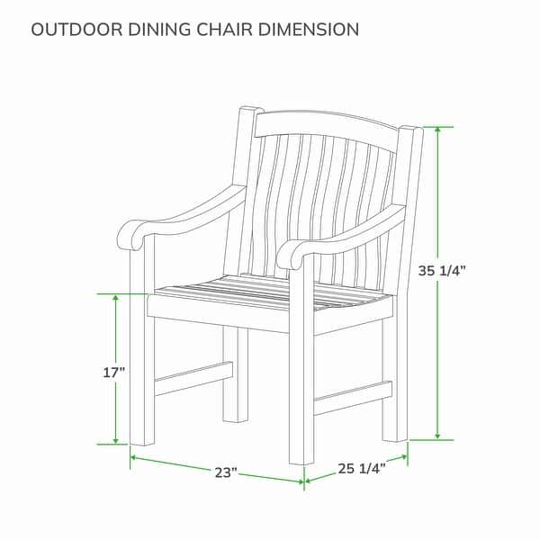 dimension image slide 1 of 3, Cambridge Casual Leon 5-piece Teak Outdoor Dining Set