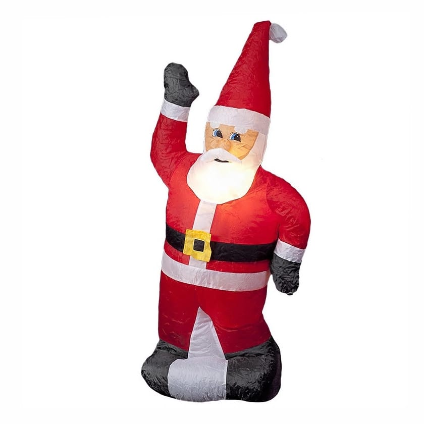 4-foot Illuminated Inflatable Standing Santa