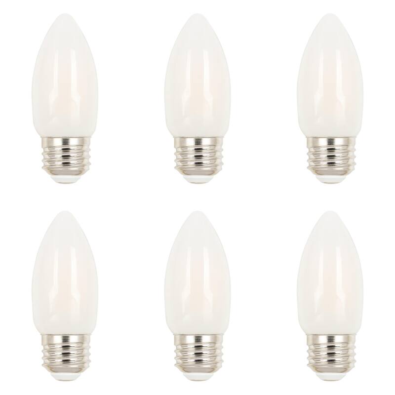 Westinghouse Lighting 4.5 Watt (60 Watt Equivalent) Frosted B11 Dimmable Filament LED Light Bulb, Medium Base, 6 Pack