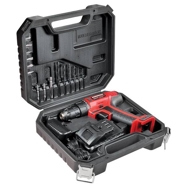 Shop Powerbuilt 20v Lithium Ion Cordless Drill And Bits Kit With Storage Case 641653 Overstock 15863399
