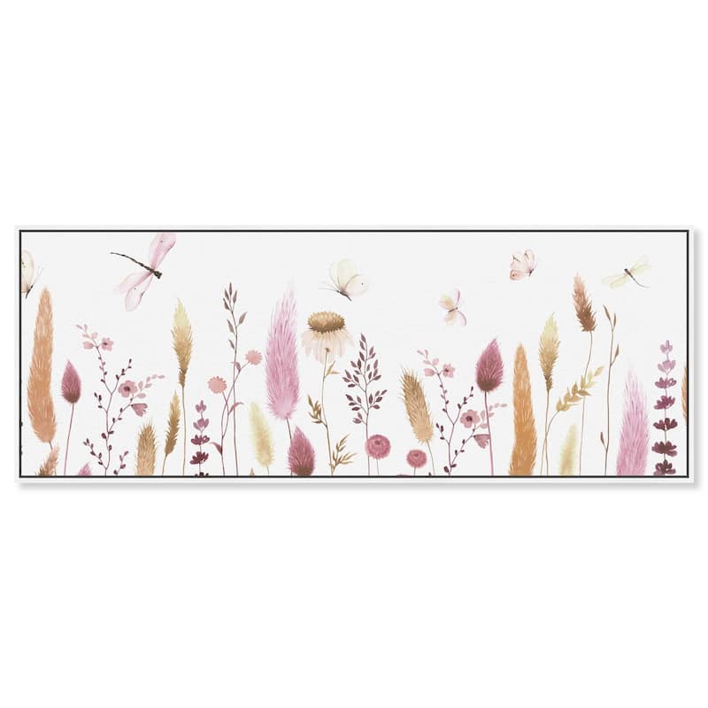 Harvest Dried Flowers Panoramic Canvas by Art Remedy - White - 54" x 20"