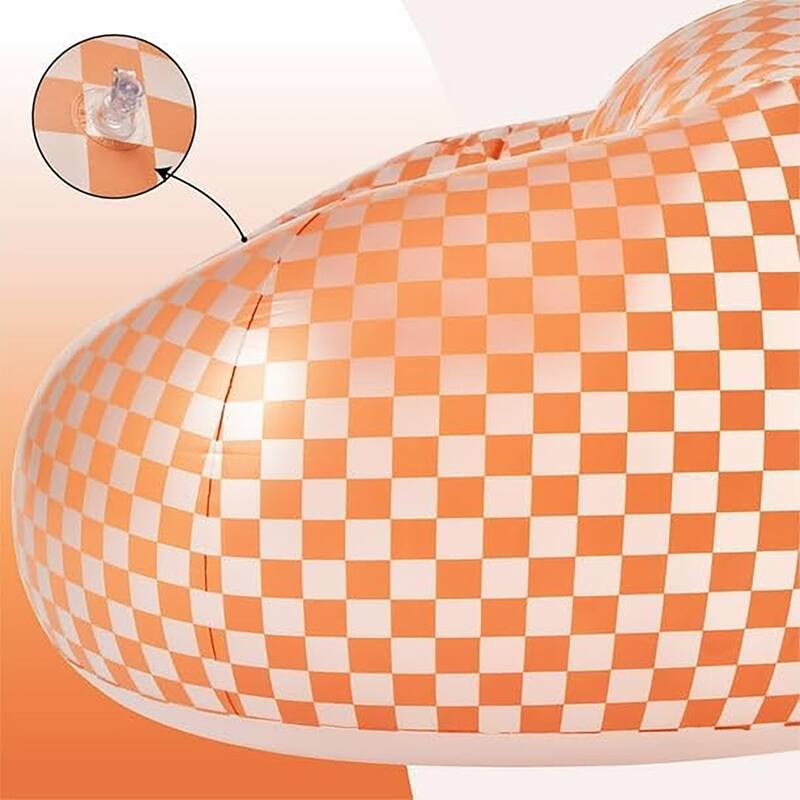 Urban Lifestyle Inflatable Chair, Retro Checkered Design