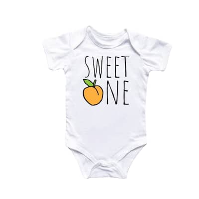 Sweet One Peach Birthday - Baby Boy Girl Clothes Infant Bodysuit Funny Cute Newborn