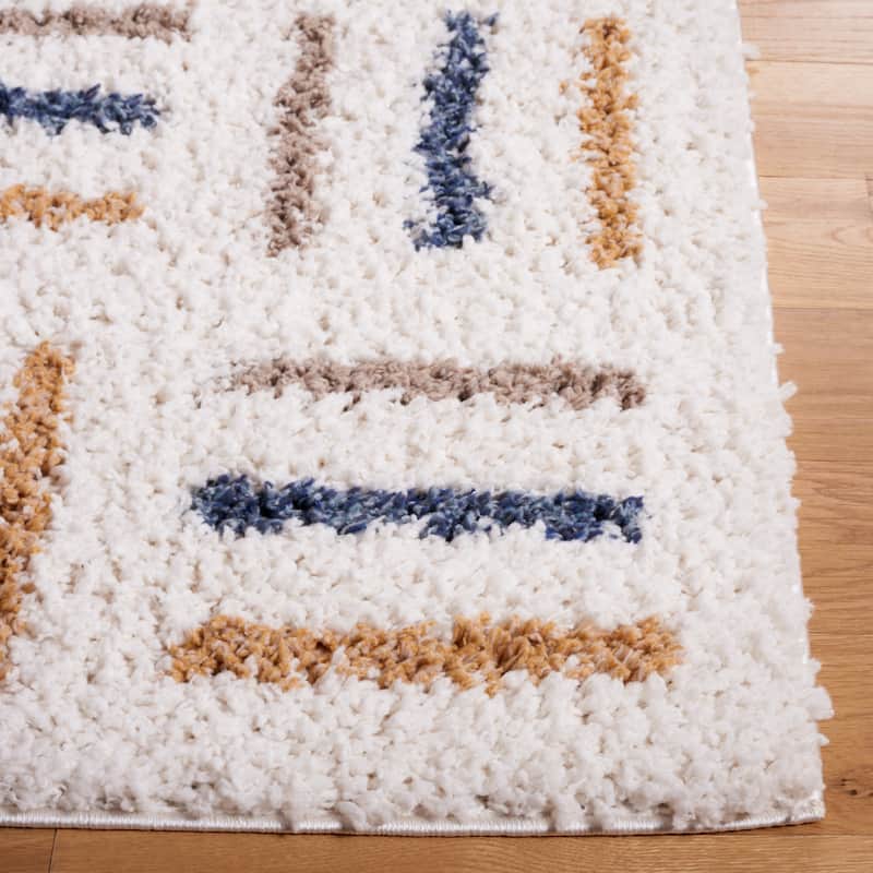 SAFAVIEH Calico Shag Tytti Geometric 1.5-inch Thick Rug