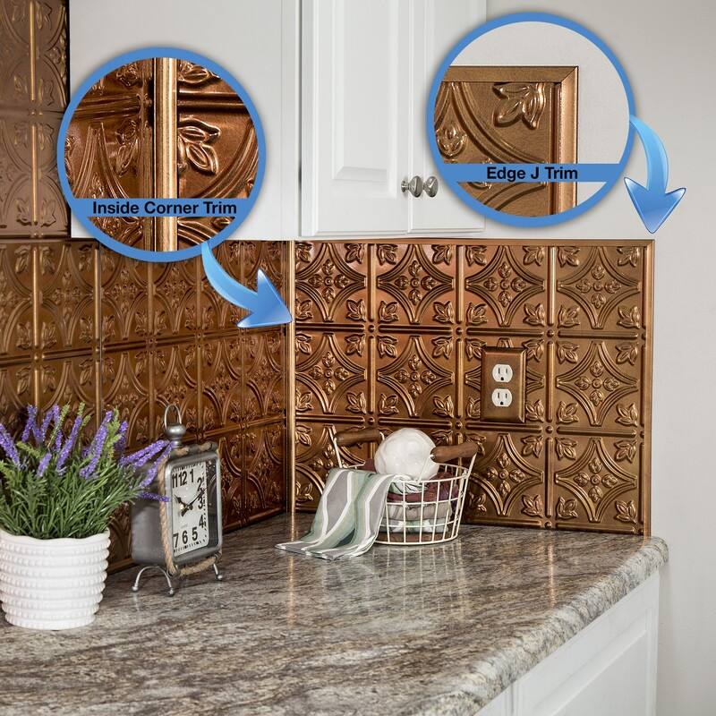 Fasade Backsplash Accessory Kit in Antique Bronze - 5 Pack