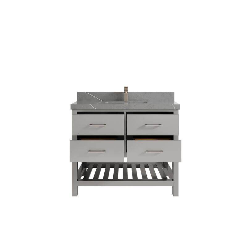 Willow Collections 42 in. W x 22 in. D Parker Single Sink Bathroom Vanity with Countertop