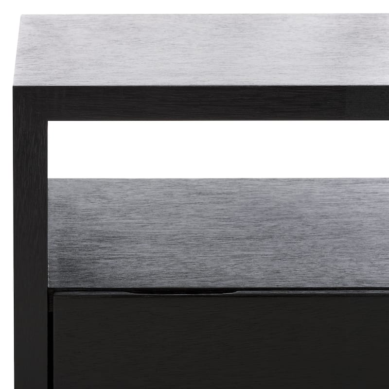 SAFAVIEH Unique 2-Shelf Single Drawer Nightstand
