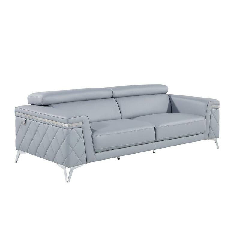 HomeRoots Three Piece Indoor Blue Five Person Seating Set
