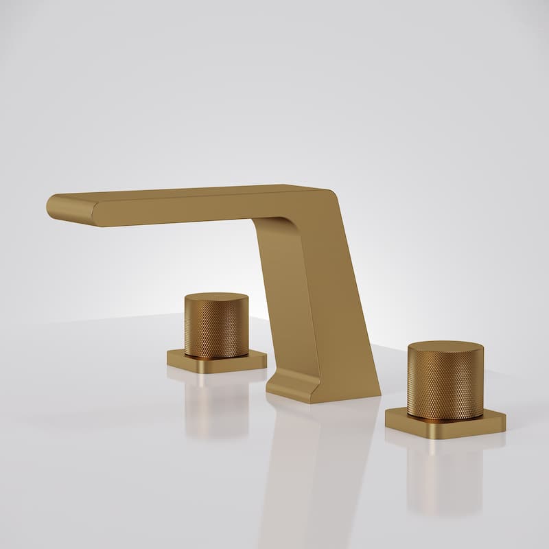 Widespread Bathroom Faucet Double Handle 3 Hole Bathroom Sink Faucet Waterfall Spout