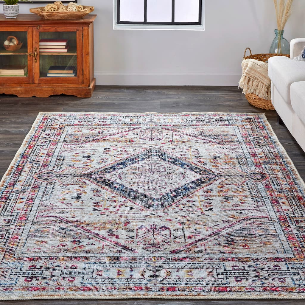 Grand Bazaar Melba Machine Made Medallion Transitional Area Rug