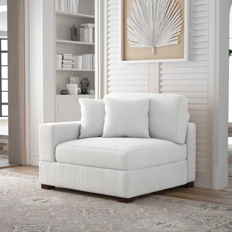Modern Modular Sectional Sofa Corduroy Chaise Lounges
