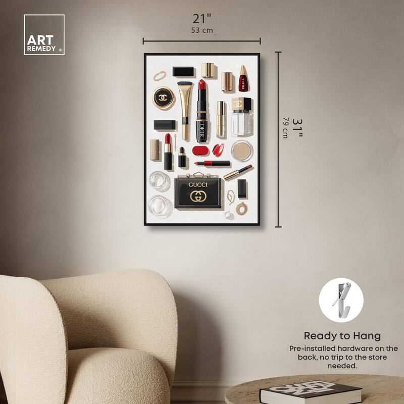 Luxury Makeup Collection II Canvas by Art Remedy
