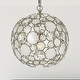 preview thumbnail 6 of 4, Palla 1 Light Antique Silver Sphere Mini Chandelier - 13'' W x 14'' H