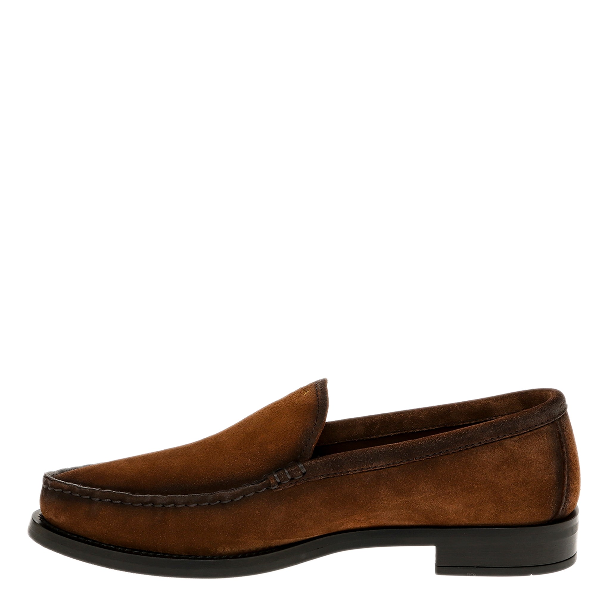 Prada Distressed Suede Loafers - Overstock - 43808133 display picture 2