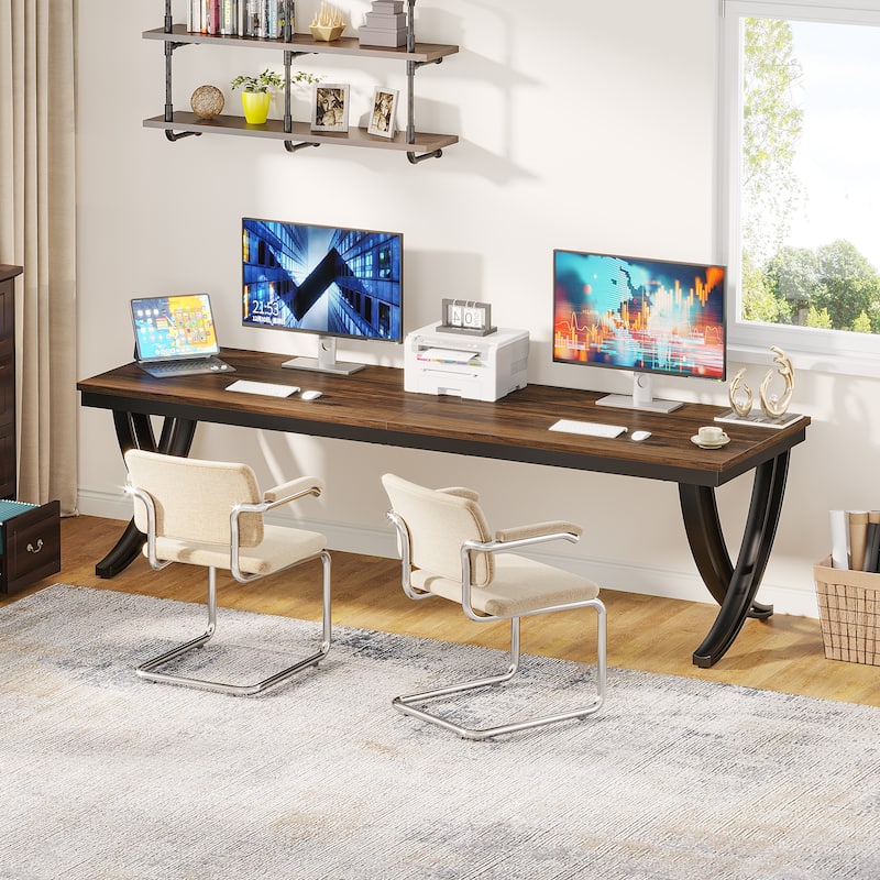 78'' Computer Desk for Home Office, Rectangular Writting Table for Study Room