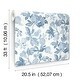 preview thumbnail 6 of 5, A-Street Prints Beach Rose Blue Floral Fruits Wallpaper