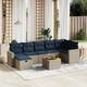 Option Gray and navy blue 3corner+3middle+footrest+table