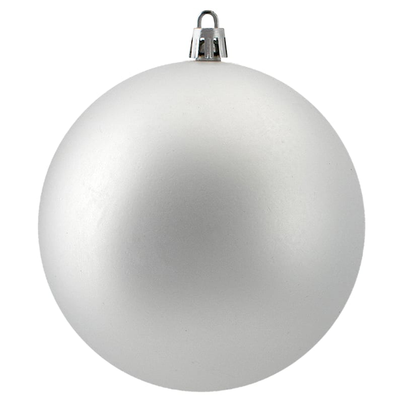 12ct Silver Splendor Shatterproof Matte Christmas Ball Ornaments 4"