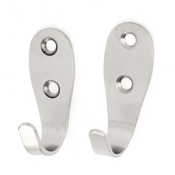 2pcs Household Accessories Strong Hold Stainless Steel Wall Hooks