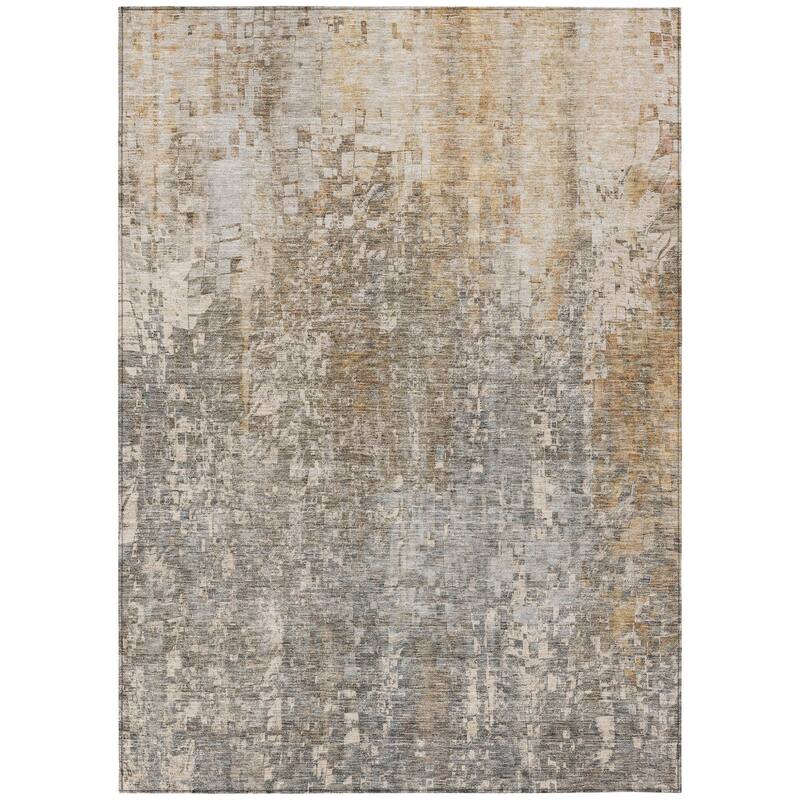 HomeRoots Abstract Transitional Rectangle Outdoor Rug