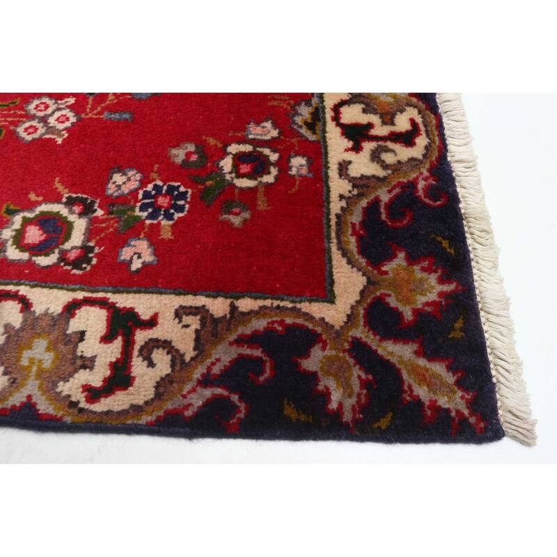 ECARPETGALLERY Hand-knotted Kayseri Vintage Red Wool Rug - 2'11 x 9'6