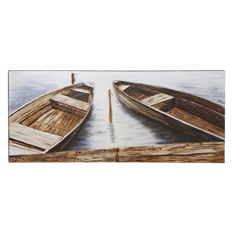 Canvas Sail Boat Wall Art - Brown - Roche River Decor - 71"W, 32"H