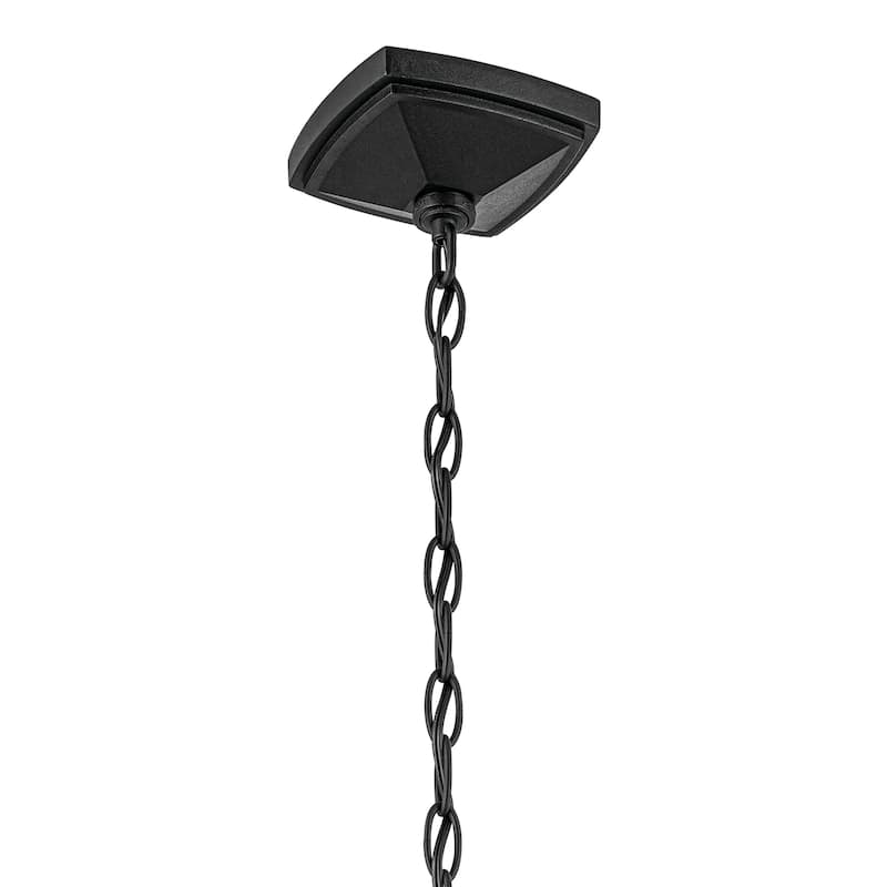 Kichler Lighting Forestdale 19.75 in. 4-Light Textured Black Outdoor Pendant Light - 19.75 in