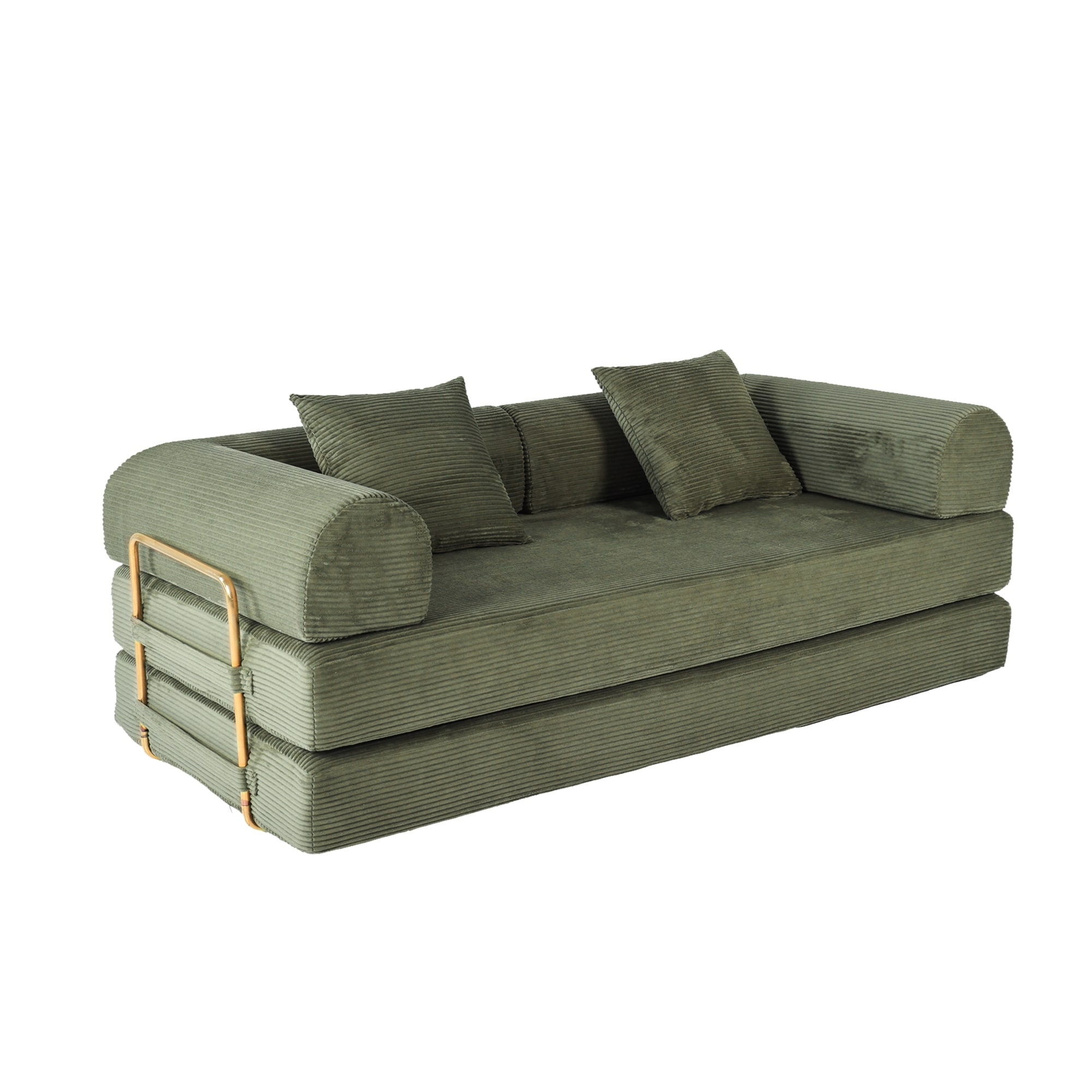 75 Inch 2-in-1 Memory Foam Foldable Convertible Compressed Sleeper