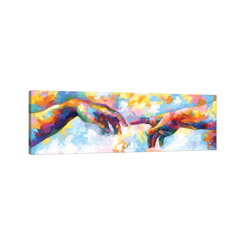 iCanvas "The Creation Of Adam,A Homage To Michelangelo" by Leon Devenice Canvas Print