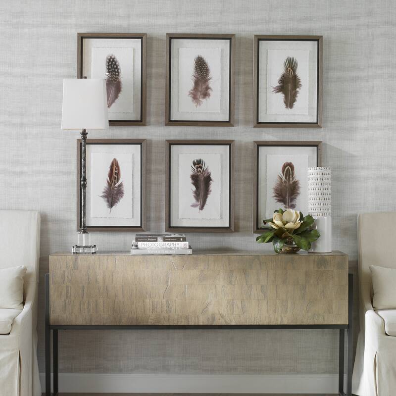 Uttermost Birds Of A Feather Framed Prints, S/6 - 15 W x 20 H x 1.75 D (inches)