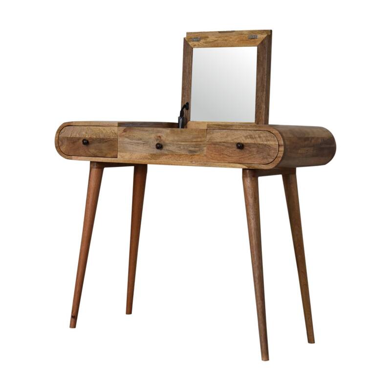 Artisan furniture Oak-ish Round Dressing Table