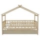 preview thumbnail 7 of 53, Wooden House Bed with Trundle