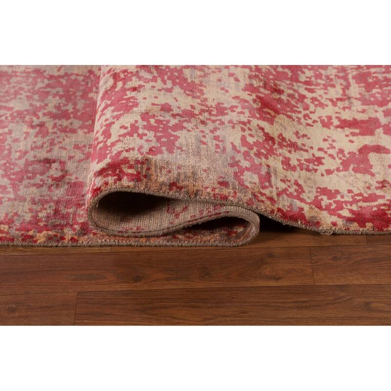 All-Over Abstract Modern Area Rug Hand-Knotted Living Room Wool Carpet - 10'0"x 13'1"