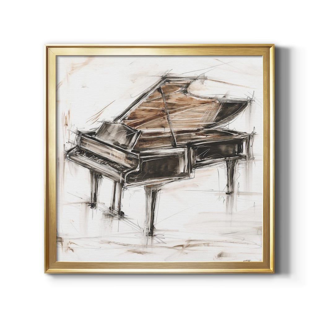Grand Piano Study-Premium Framed Canvas - Ready to Hang