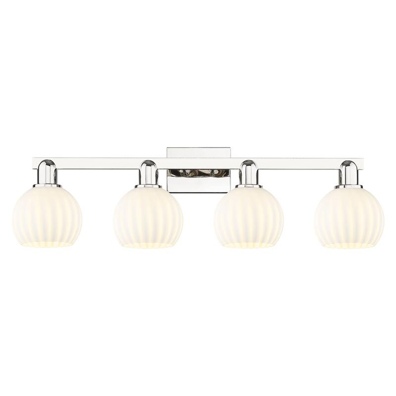 Innovations Lighting 716-4W-10-33 White Venetian Vanity White Venetian - Polished Nickel / White Venetian