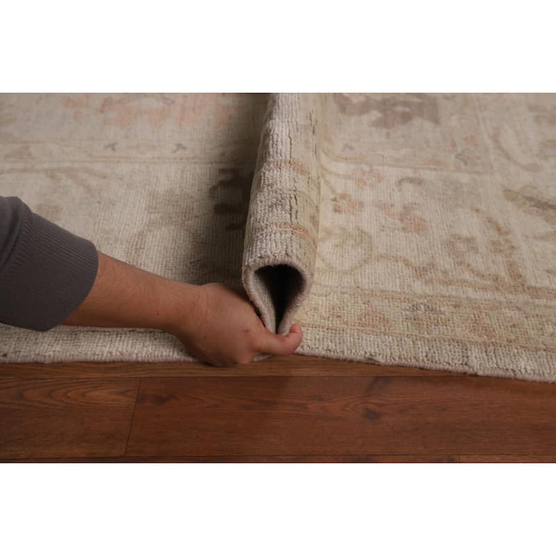 Earth Tone Oushak Vegetable Dye Area Rug Hand-Knotted Wool Carpet - 8'4"x 10'0"