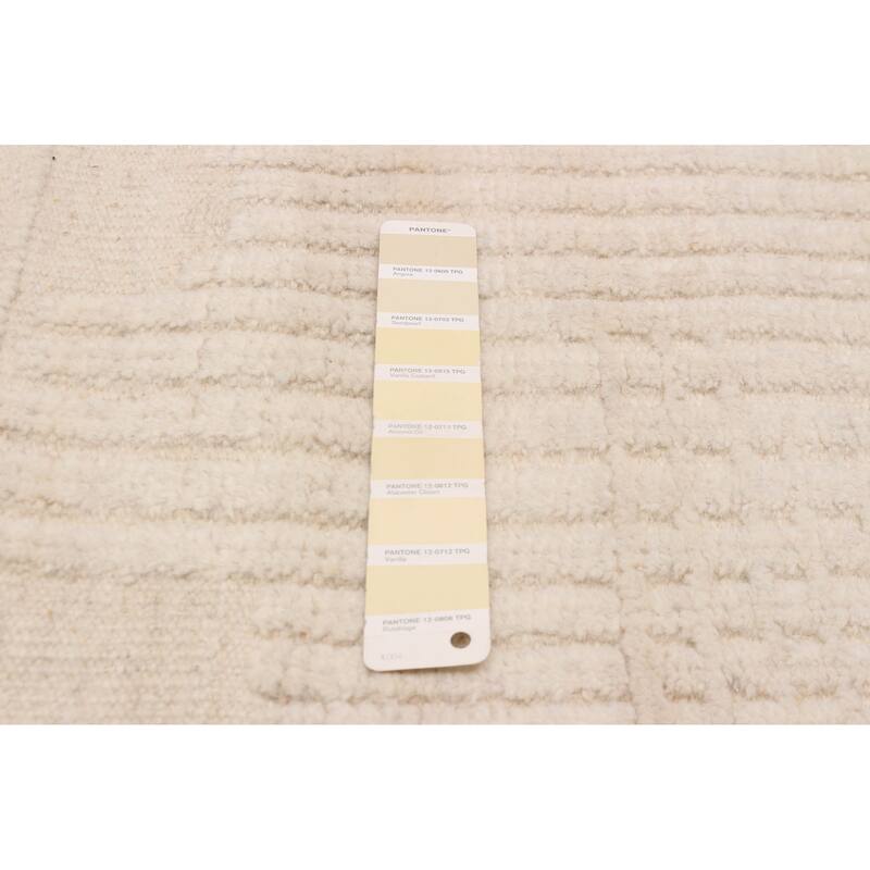 ECARPETGALLERY Hand-knotted Tangier Cream Wool Rug - 8'1 x 10'0