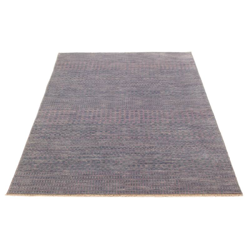 ECARPETGALLERY Hand-knotted Silk Shadow Grey Wool Rug - 5' 11" x 8' 11"