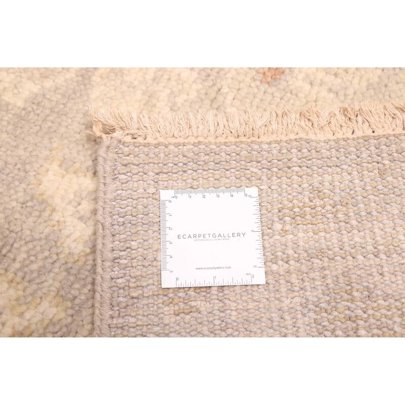 ECARPETGALLERY Hand-knotted Modern Oushak Grey Wool Rug - 8'9 x 11'11