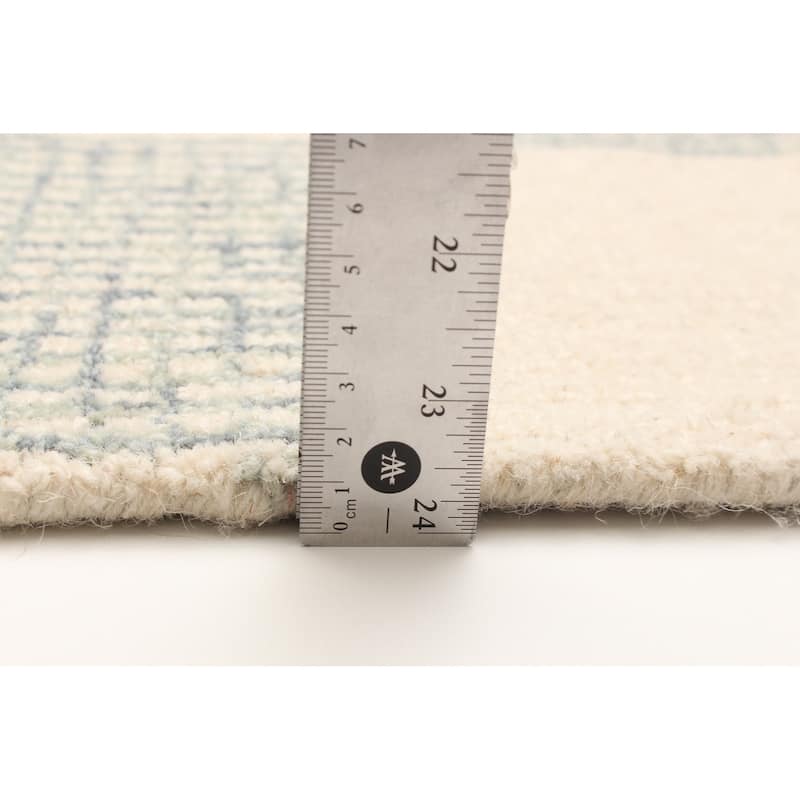 ECARPETGALLERY Hand Tufted Timeless Cream Wool Rug - 5'0 x 7'10