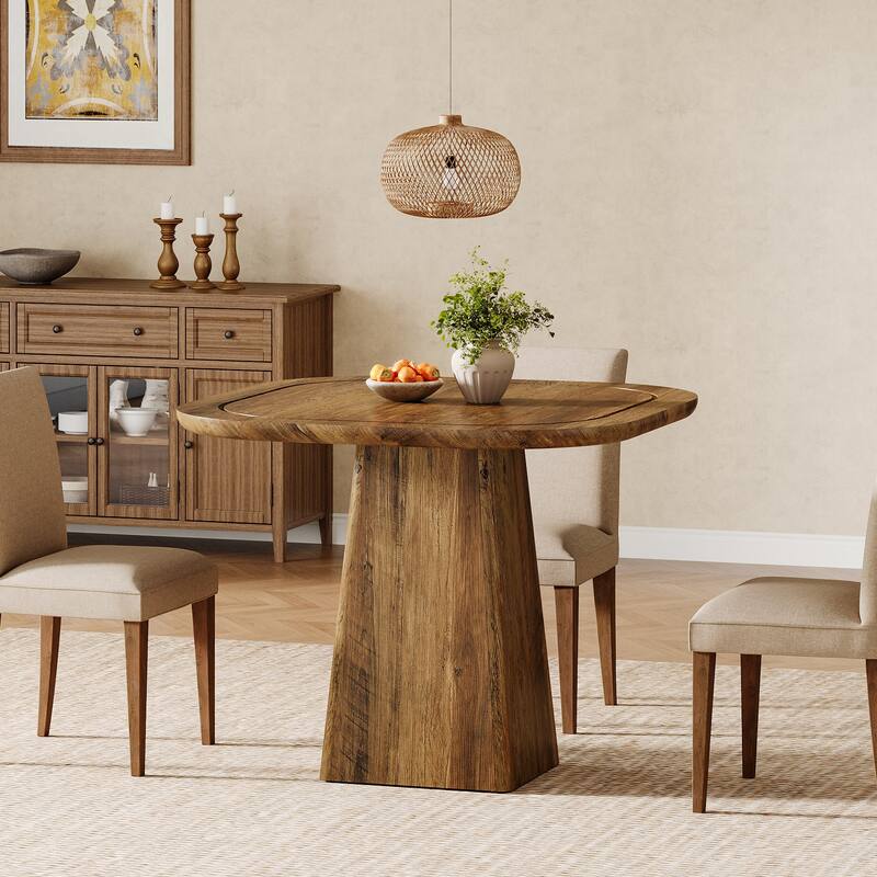 31.5" Square Dining Table for 2-4, Farmhouse Small Kitchen Table