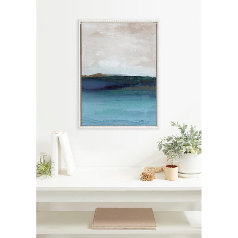 Kate and Laurel Sylvie Beaded Deep Blue Canvas by Nikita Jariwala