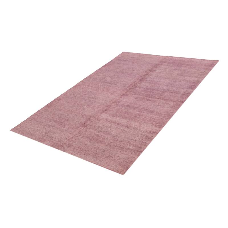 ECARPETGALLERY Hand-knotted Loreto Violet Silk Rug - 5'10 x 8'8