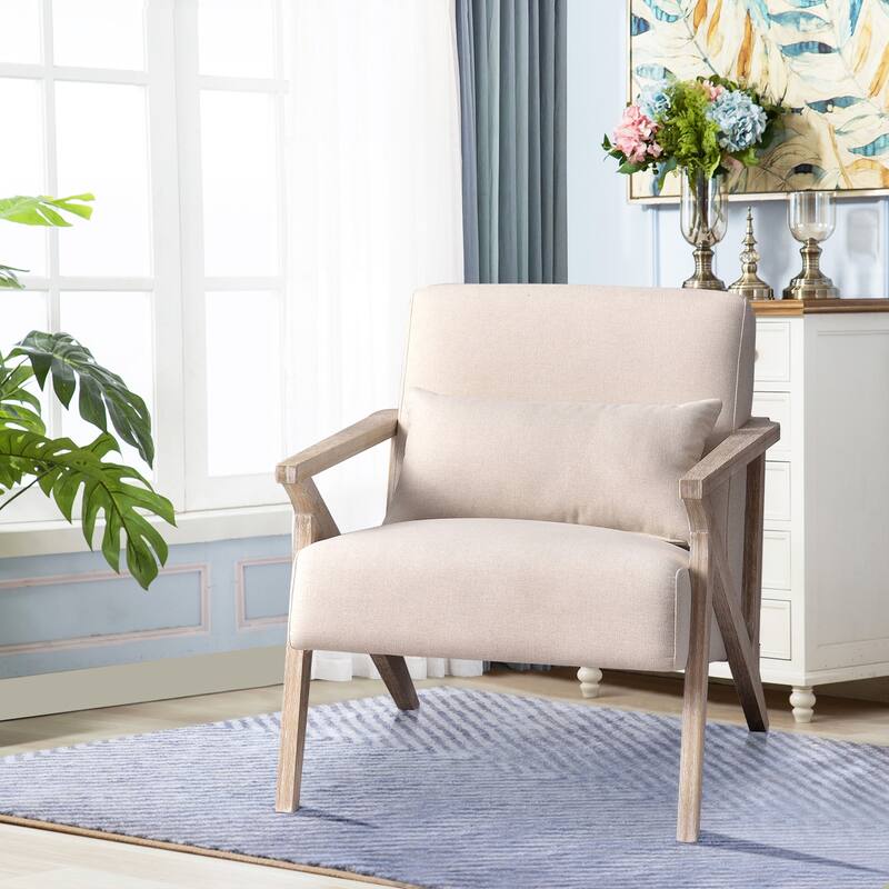 Aston Modern Solid wood Accent Chair - White