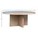 preview thumbnail 12 of 39, Landon Round Reclaimed Pine Natural Finish Dining Table with Cross Base