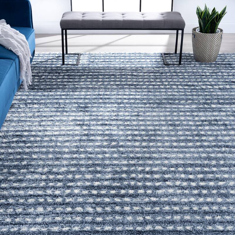 Augusta Shag Modern & Contemporary Stripe Indoor Area Rug