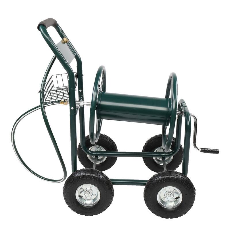 Iron Hose Holder Reel Cart with Wheels